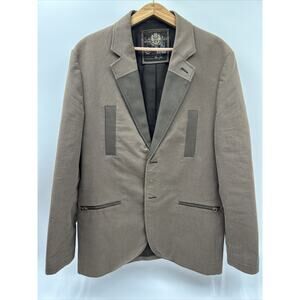 Marc Ecko Blazer Jacket Mens Size Extra Large Brown Sport Coat